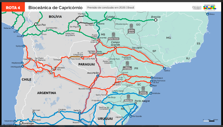 Presidente do Chile visita Brasil e prioriza desenvolver plano de rota Atlântico-Pacífico